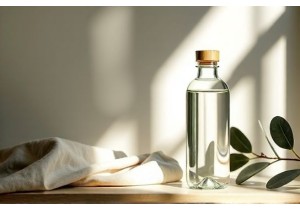 Glass Water Bottles with Bamboo Lids Natural Aesthetic