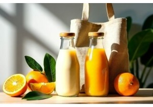 Eco Friendly Glass Beverage Bottles for Juice and Milk Delivery