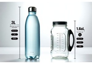 3 Liter Water Bottle Dimensions Compared to Standard 1 Gallon Glass Jars