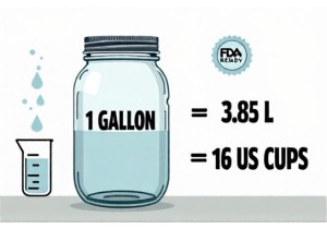 Glass Jar Size Guide 1 Gallon Equals How Many Liters and Cups Exactly