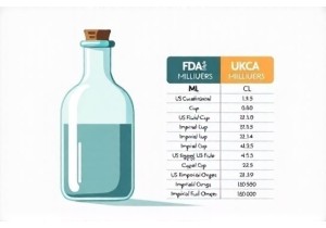 Glass Bottle Capacity Conversion Chart From ml to Cups and Fluid Ounces