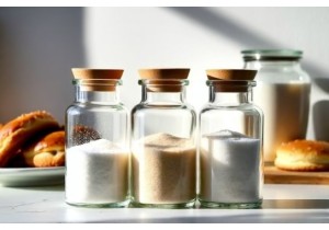 Glass Sugar Bottles with Wide Mouth and Secure Glass Lids