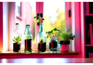 DIY Glass Bottle Planters for Herbs and Succulent Gardens