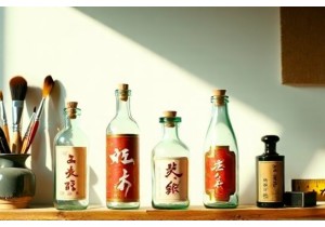 Glass Bottle Art Ideas Featuring Vintage Labels and Typography