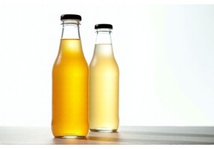 Recyclable Glass Juice Bottles with Minimalist Label Space