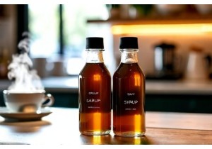 Glass Syrup Bottles with Flip Top Cap for Coffee Shops and Bars