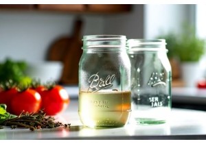 Glass Mason Jars with Glass Lids Ideal for Home Canning and Preserving