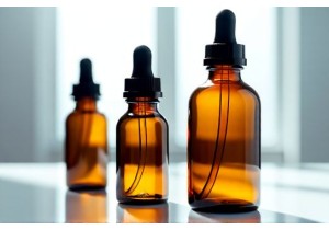 Amber Glass Pharmaceutical Style Bottles for Juice Based Nutraceuticals