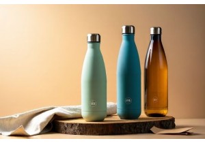 Small Batch Custom Glass Water Bottles with Logo Etching and Color Options
