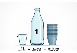 How Many Cups in a 1 Liter Glass Bottle Using Standard 8oz and 5oz Measures