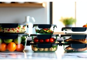 Stackable Glass Food Containers Ideal for Meal Prep and Storage