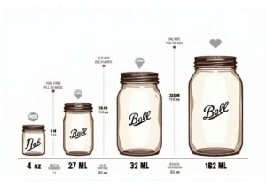 Glass Jar Capacity Chart Showing Exact Fill Volumes for Common Sizes