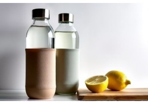 Glass Water Bottles with Silicone Sleeves for Grip Protection and Style