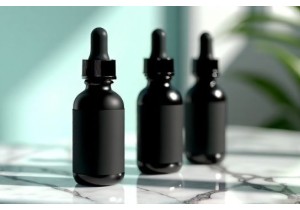 Glass Essential Oil Bottles with Black Glass UV Protection
