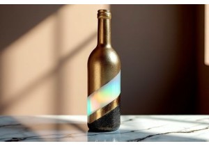 Glass Bottle Art Projects Featuring Metallic Accents and Glitter