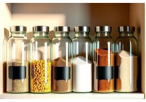 Glass Bottle Creative Uses for Organizing Kitchen Pantry Items