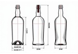 Alcohol Bottle Dimension Templates for Adobe Illustrator and CAD