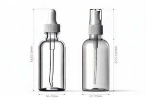 50ml Bottle Dimensions for Dropper and Spray Applications