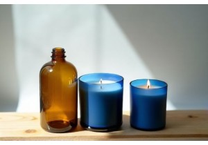 DIY Glass Bottle Candle Holders with Customized Labels