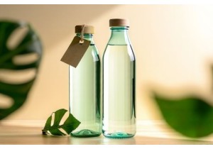 Flat Water Glass Bottles Eco Friendly Reusable Beverage Containers