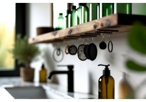 DIY Glass Bottle Jewelry Holders for Bathroom and Vanity Use