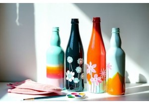 Easy Glass Bottle Decoration Ideas Using Acrylic Paints