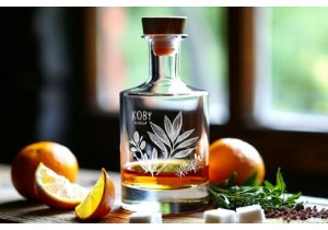 Glass Bottle for Homemade Liqueurs Custom Etching and Cap Options