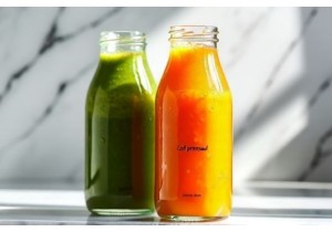 Wide Mouth Glass Juice Bottles for Cold Pressed Smoothie and Juice Blends