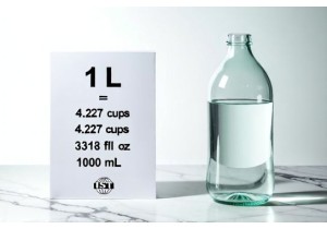 1 Liter Glass Bottle Capacity in Cups Ounces and Milliliters for Reference