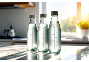 Glass Water Bottles with Measurement Markings Convenient for Daily Intake Tracking
