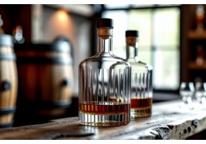 Glass Bottles for Rum Cask Finishing with Charred Inner Walls