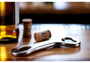 Stainless Steel Bottle Opener With Magnetic Cork Catcher