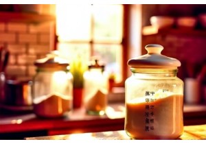 Glass Flour Storage Jars with Measuring Markings and Lids