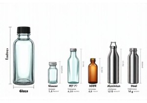 50ml Bottle Size in Inches Height Diameter and Weight When Filled