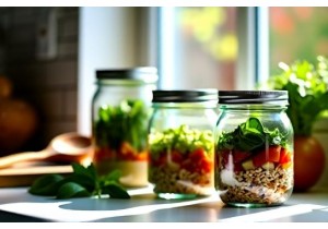 BPA Free Glass Food Jars with Leak Proof Lids for Daily Use
