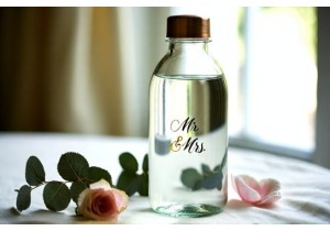 Custom Engraved Glass Water Bottles for Weddings Events and Gift Giving