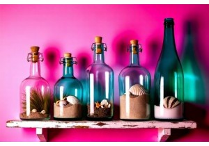 Glass Bottle Art Inspiration for Coastal Themed Home Decor