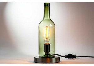 How to Transform Glass Bottles into Chic Desk Lamps