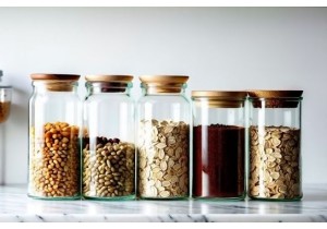 Wide Mouth Lidded Glass Jars for Easy Filling and Access