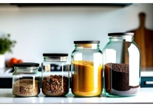 Gallon Size Glass Storage Jars with Heavy Duty Glass Lids