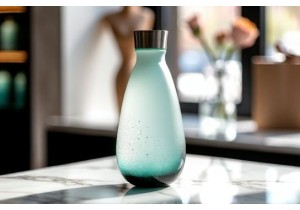 Hand Blown Artisan Glass Water Bottles for Boutique and Gift Shop Retail