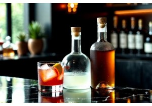 Glass Cocktail Bottles Bar Quality and Decorative Presentation
