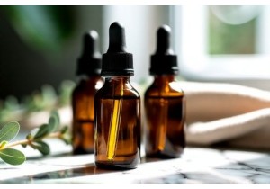 Glass Essential Oil Bottles UV Protective and Child Safe Caps