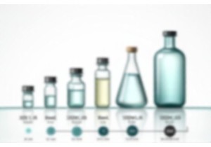 Glass Bottle Volume Chart Showing Exact Capacities from 30ml to 5000ml