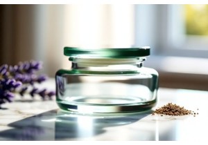 Glass Jar with Glass Lid for Premium Food and Cosmetic Use