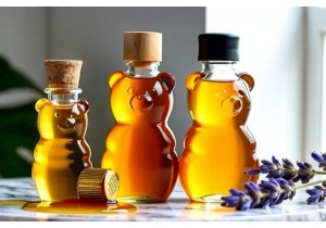 Honey Bear Glass Bottles Custom Shapes and Cap Options