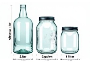 2-Liter Glass Bottle Dimensions & Weight vs 1-Gallon Jar