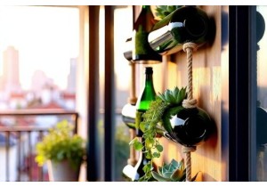 How to Build a Glass Bottle Vertical Garden