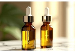 Glass Dropper Bottles with Stainless Steel Caps for Oils