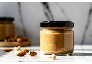 Glass Nut Butter Jars Thick Walls and Airtight Flip Top Lids